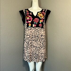 Savanna Jane Black and Pink Floral Midi Dress